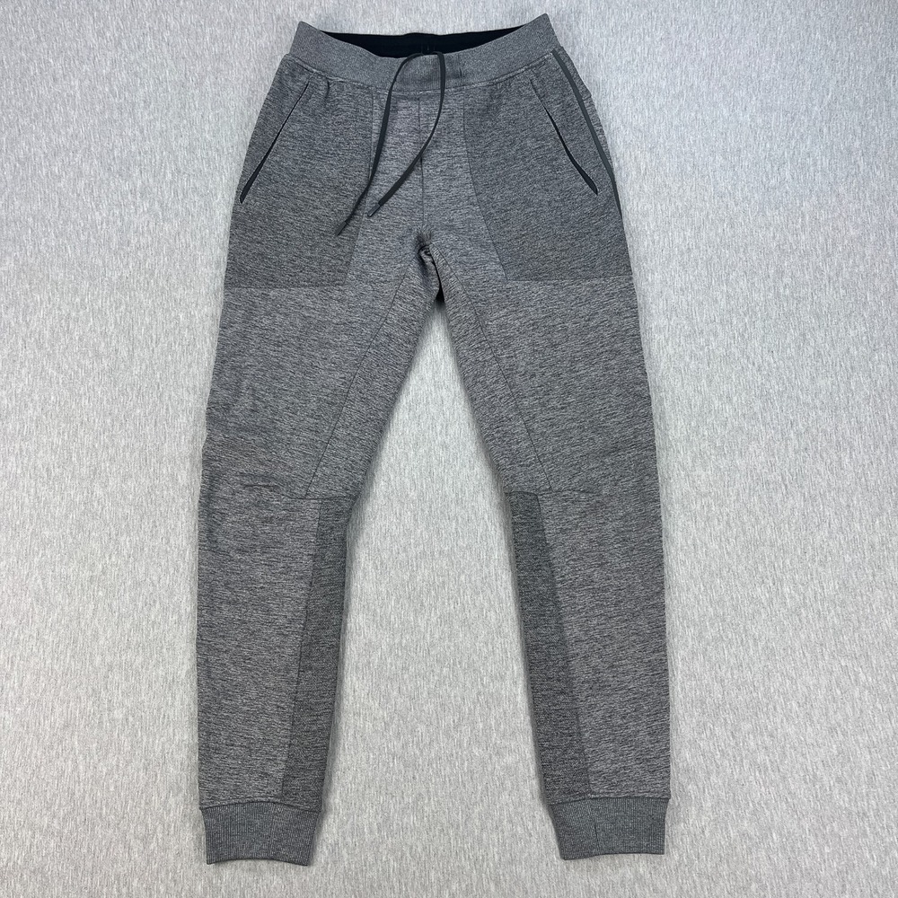 Lululemon Textured Tech Joggers Mens S Graphite Gray Tapered Stretch Sweatpant